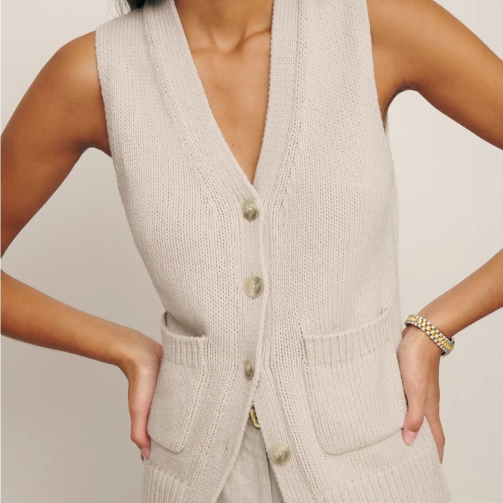 Reformation Emmy Cotton Cashmere Sweater Vest